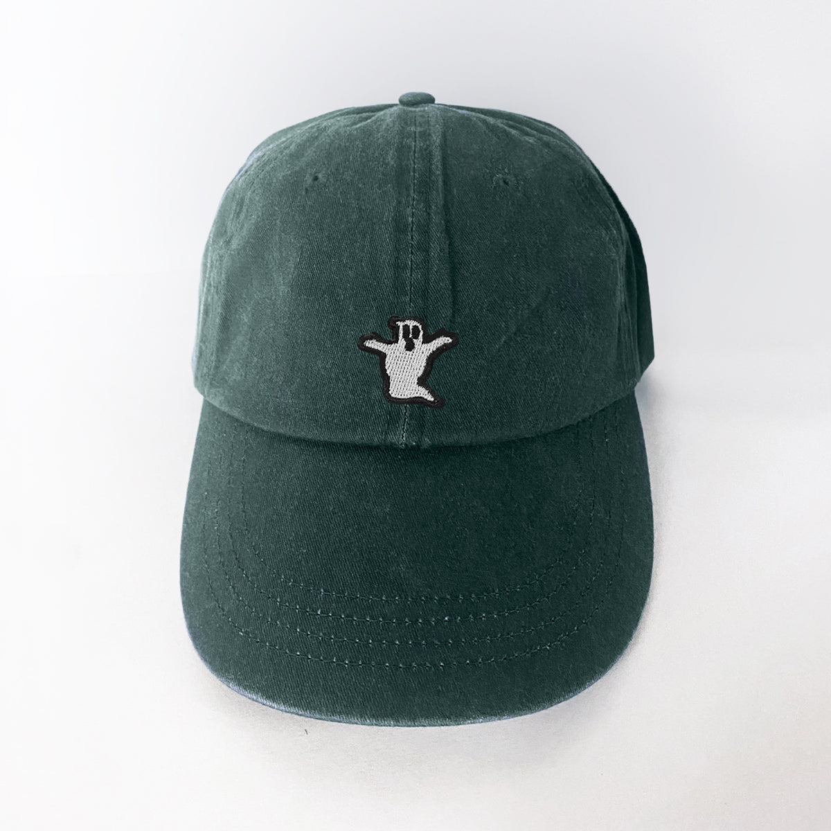 Ghost Embroidered Bat Low Profile Hat-ESPI LANE