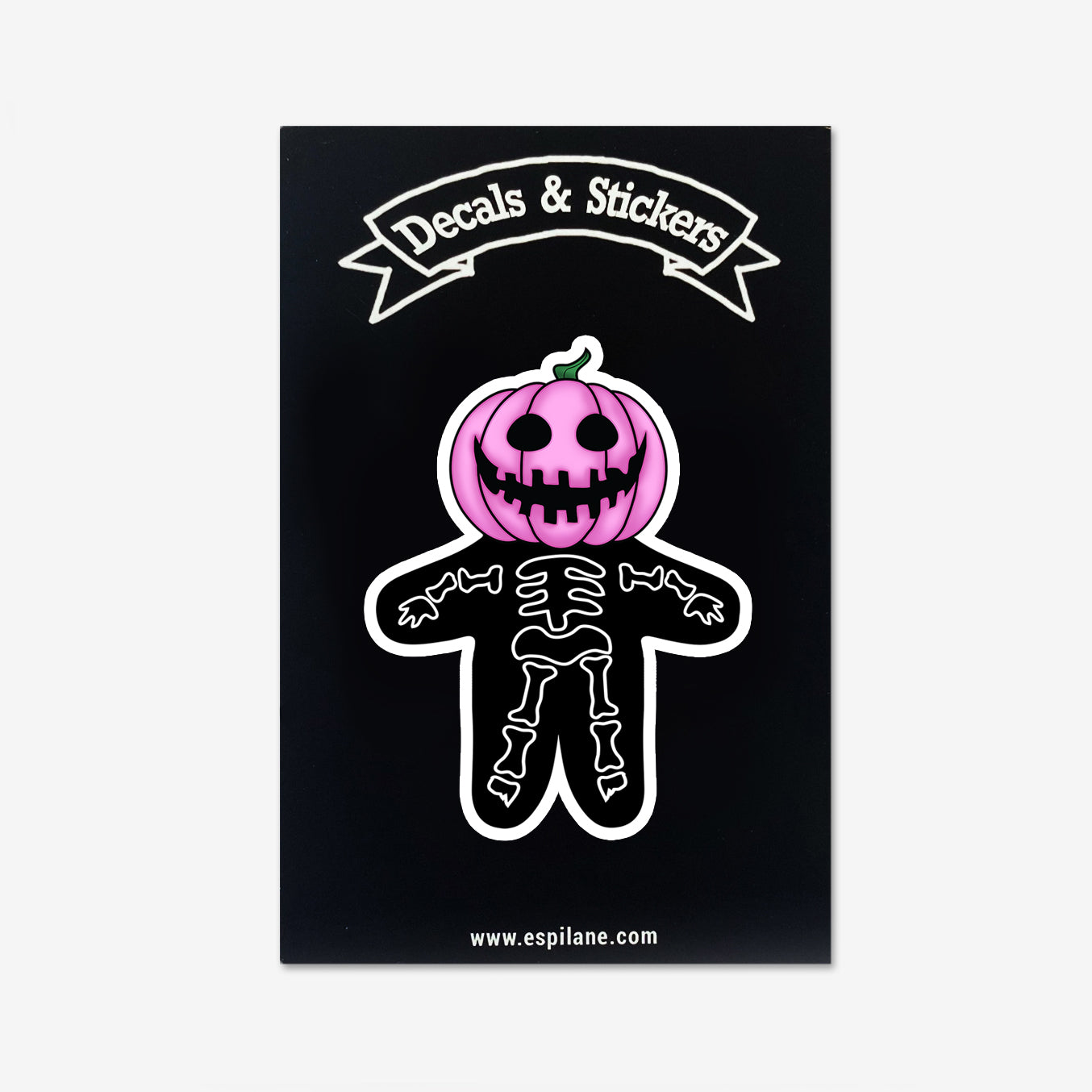 Halloween Pumpkin Skeleton Decal Vinyl Sticker-ESPI LANE