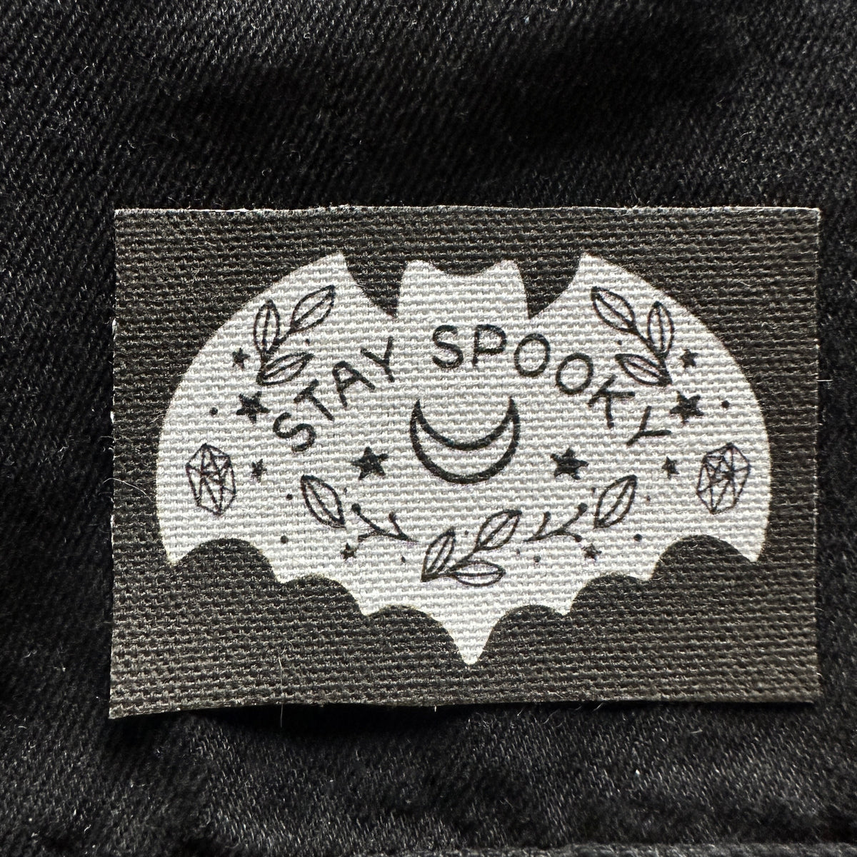 Bat Patch | Gothic Accessories Punk DIY Handmade Horror Patches | Spooky Vampire Bats | 3x2.25&quot;