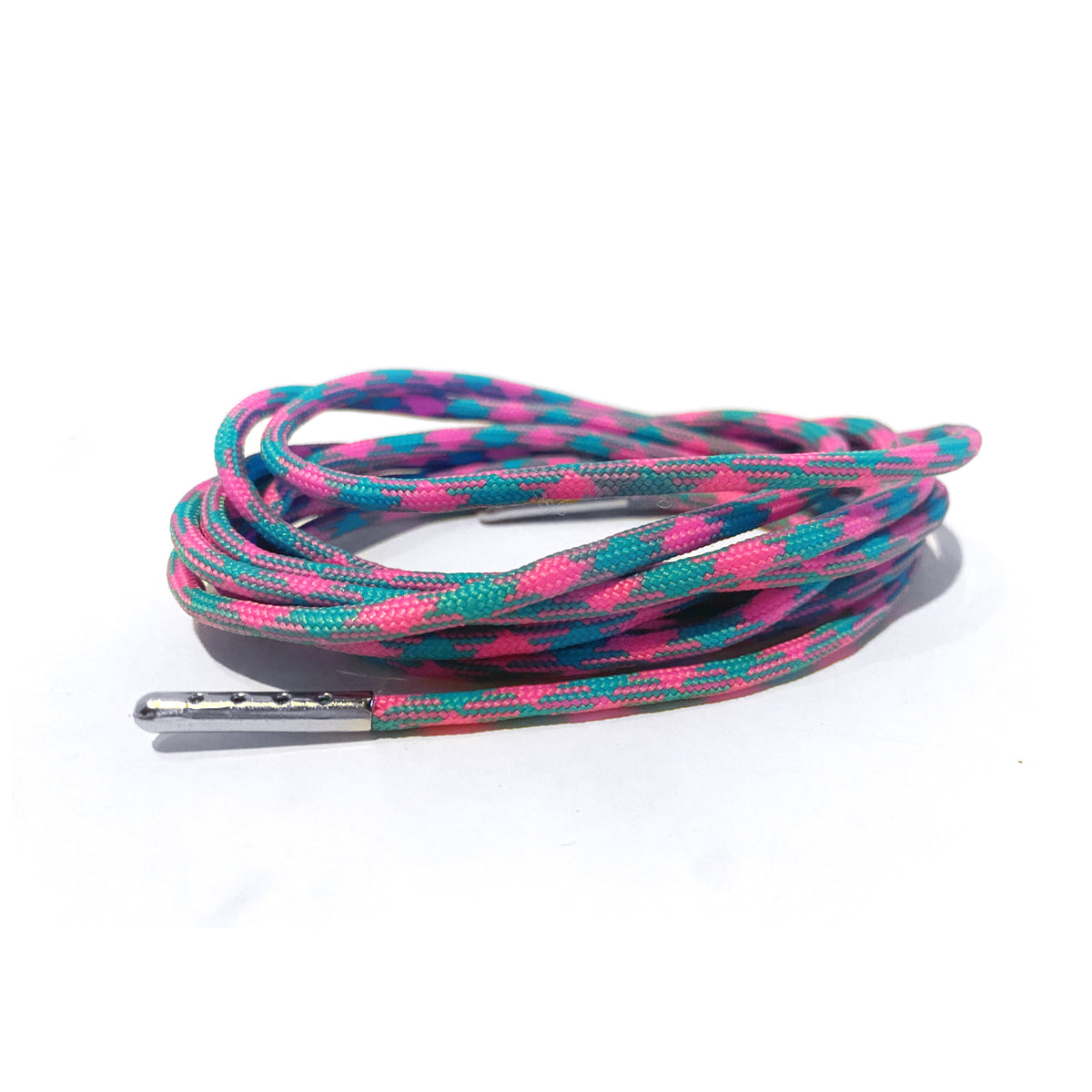 Pink &amp; Blue Striped Laces