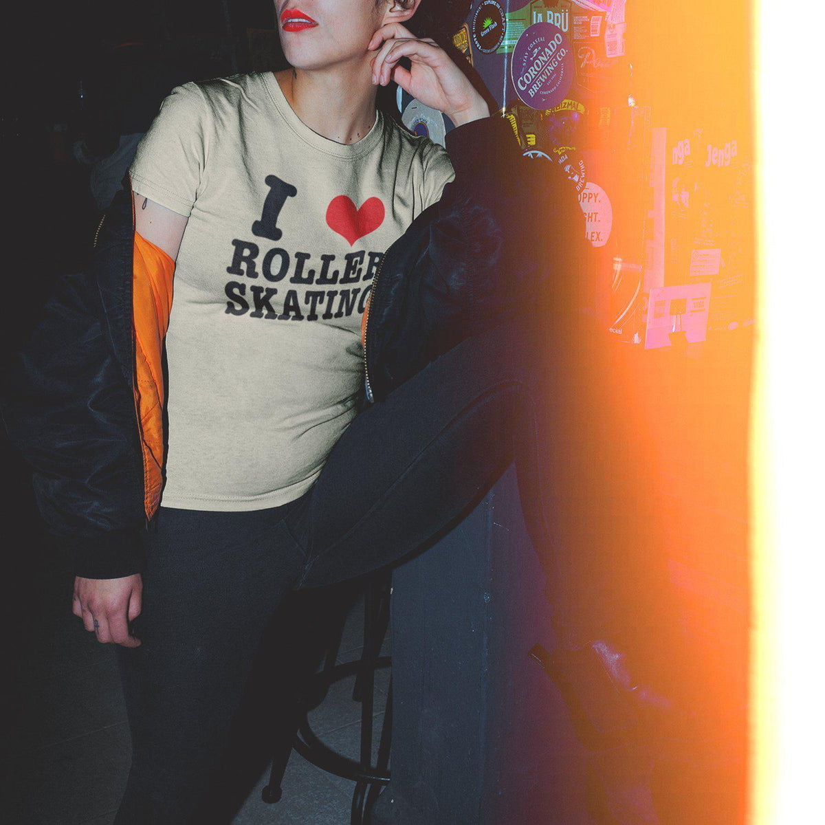 Love Roller Skating Graphic T-Shirt-ESPI LANE