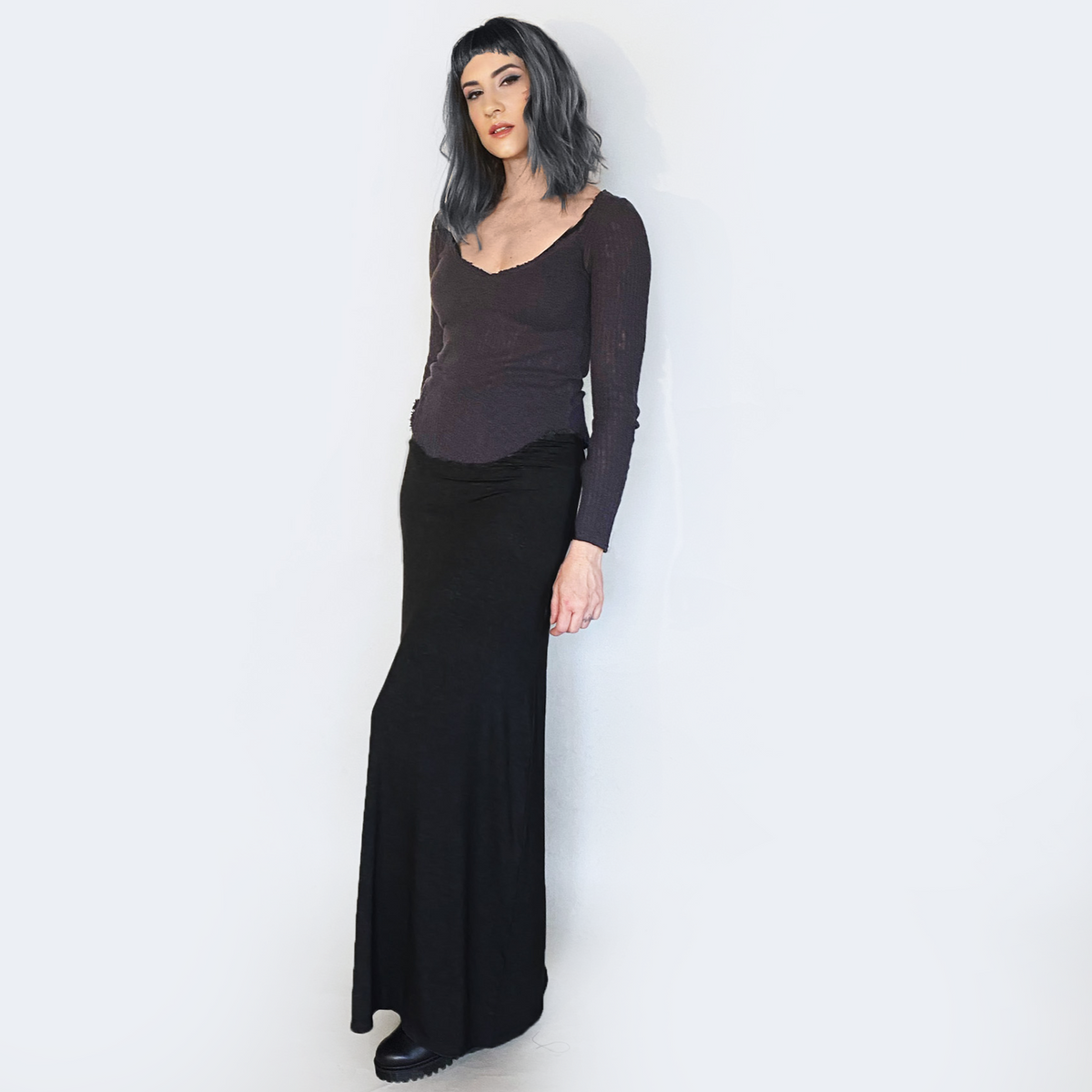 Maxi Skirt in Black-ESPI LANE