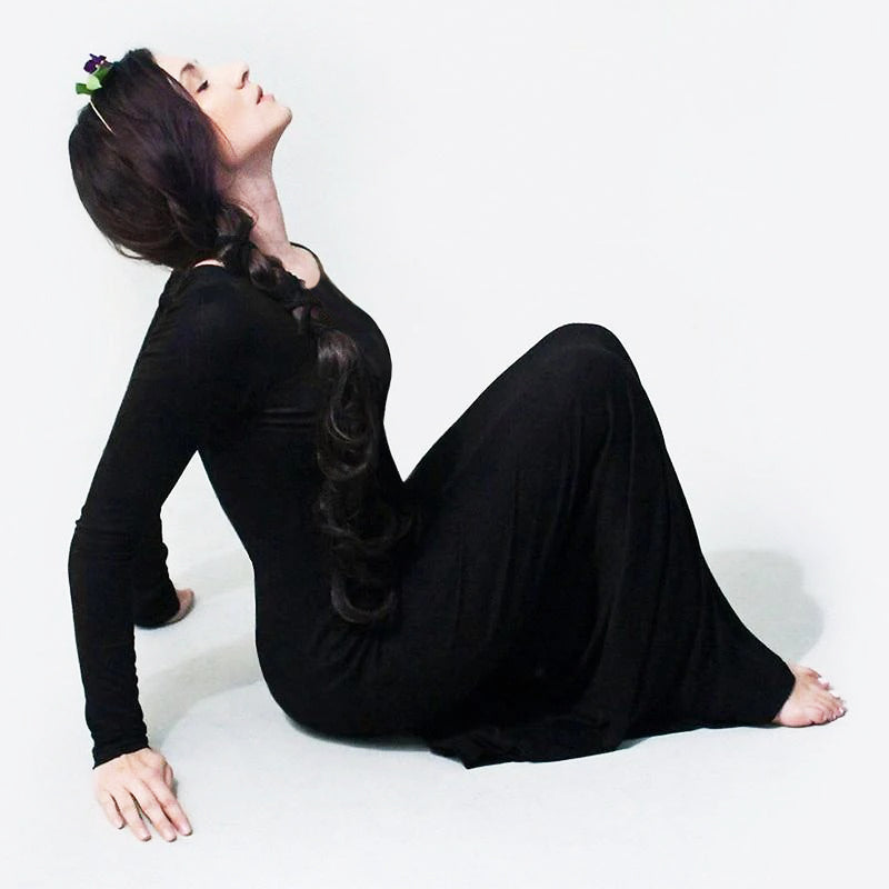 Minimalist Long Sleeve Maxi Dress-ESPI LANE