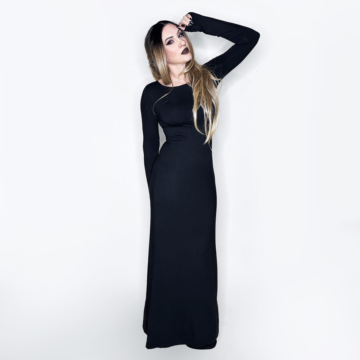 Minimalist Long Sleeve Maxi Dress-ESPI LANE
