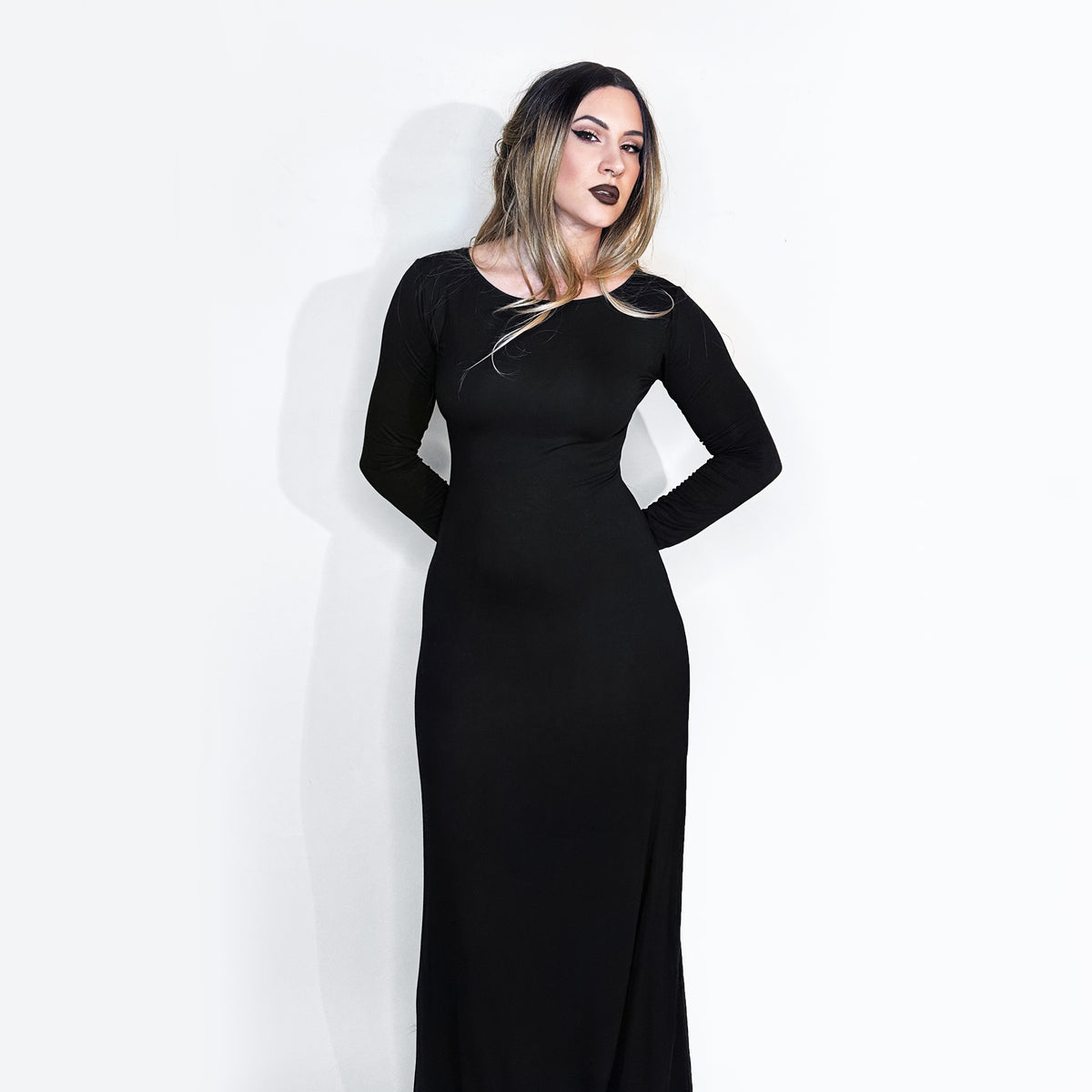 Minimalist Long Sleeve Maxi Dress-ESPI LANE