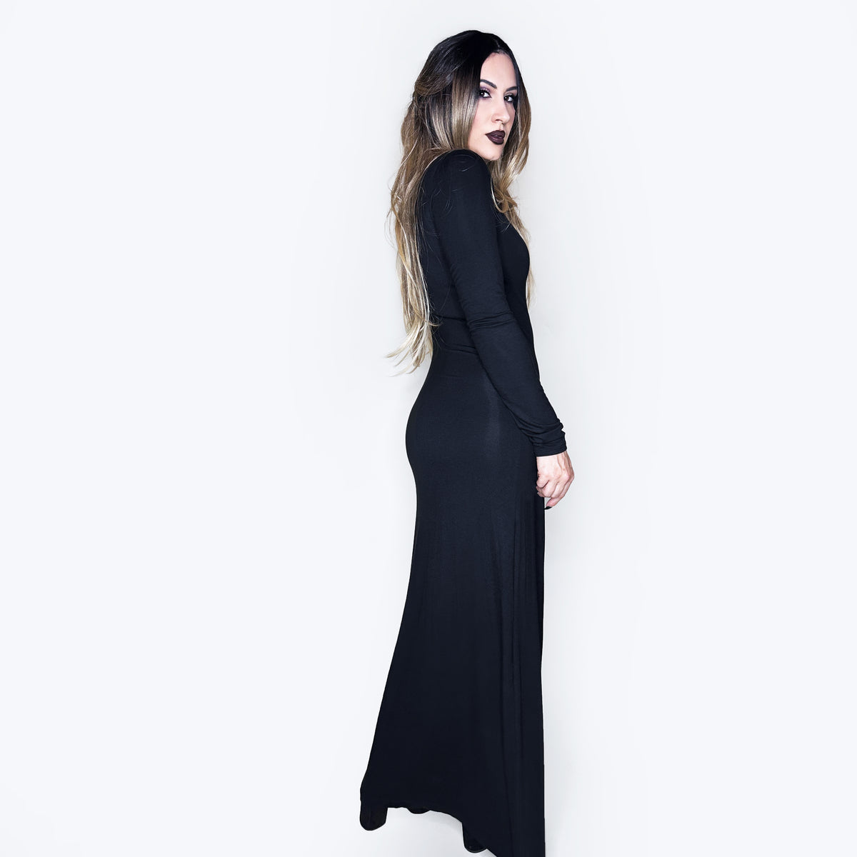Minimalist Long Sleeve Maxi Dress-ESPI LANE