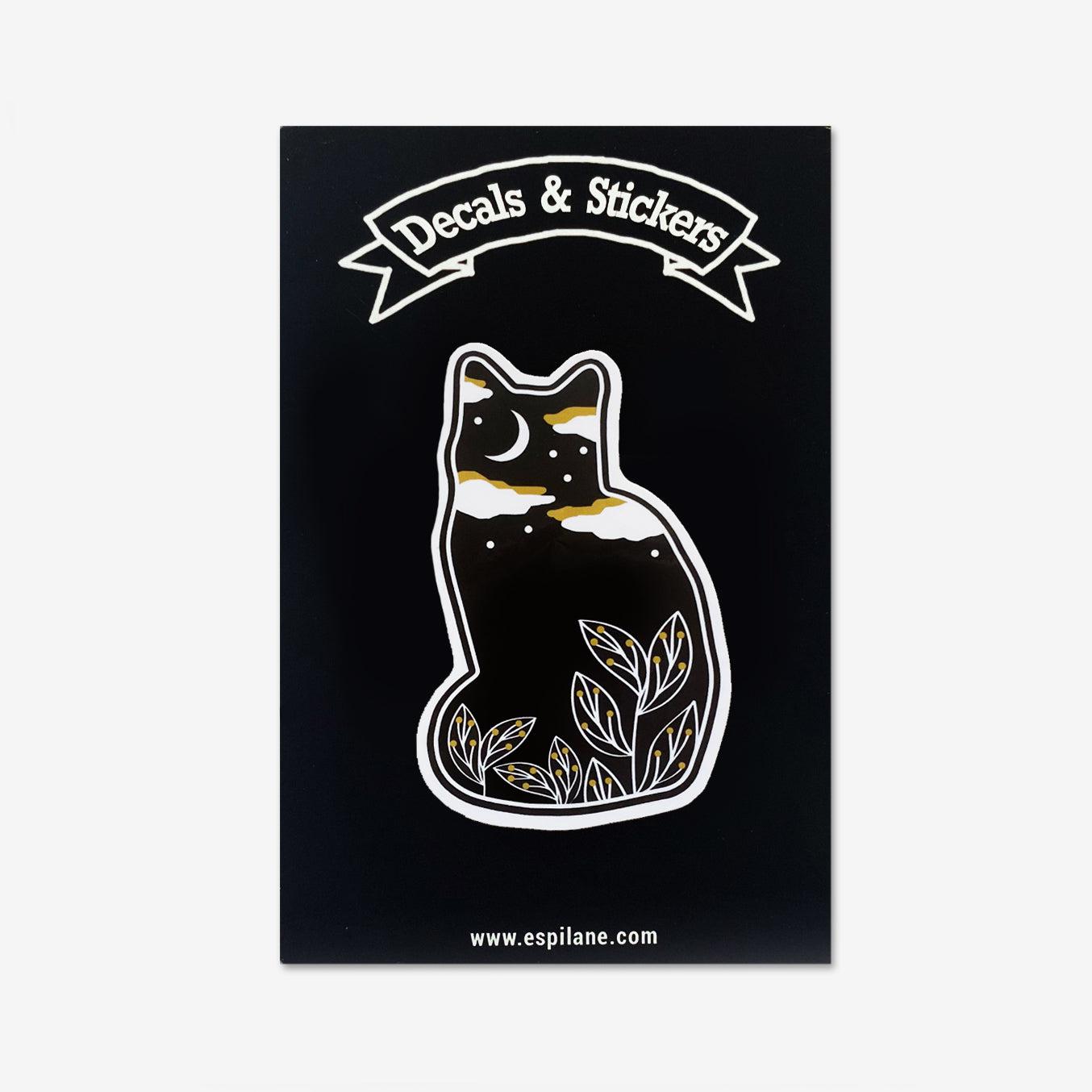 Nature Botanical Black Cat Decal Vinyl Sticker-ESPI LANE