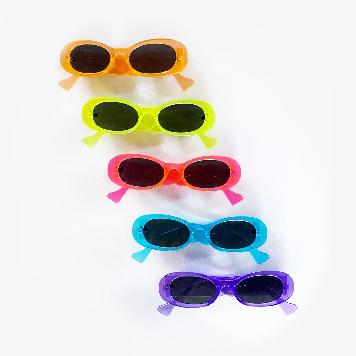 Neon Oval Cat Eye Sunglasses