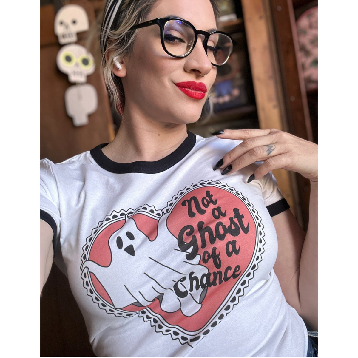 Not A Ghost of A Chance Valentines Ghost Shirt-ESPI LANE