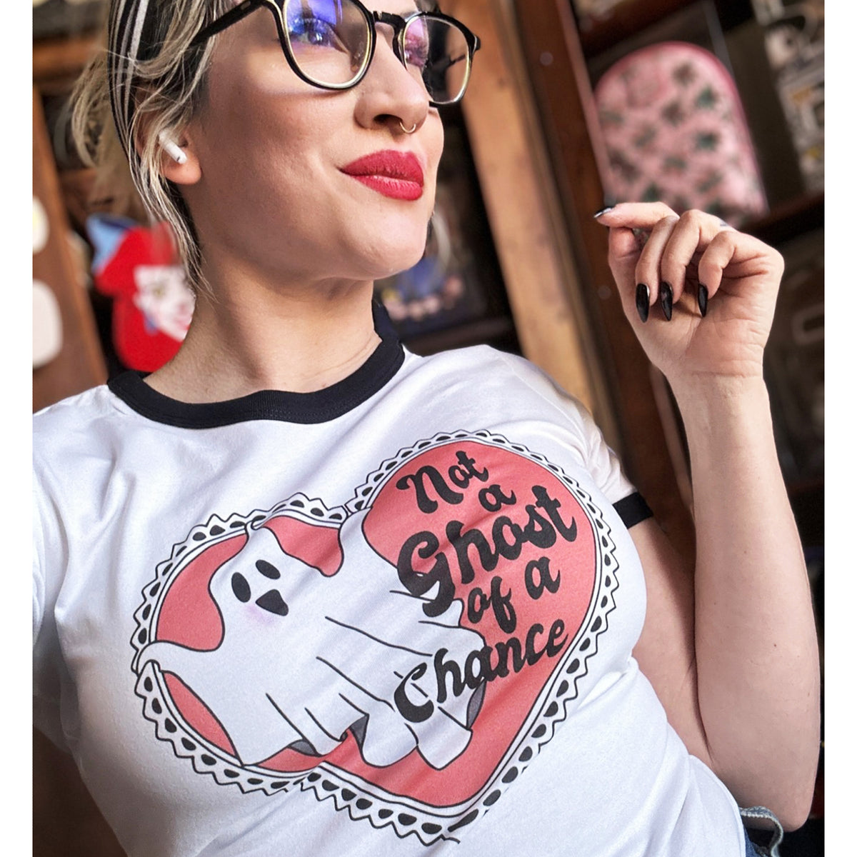 Not A Ghost of A Chance Valentines Ghost Shirt-ESPI LANE
