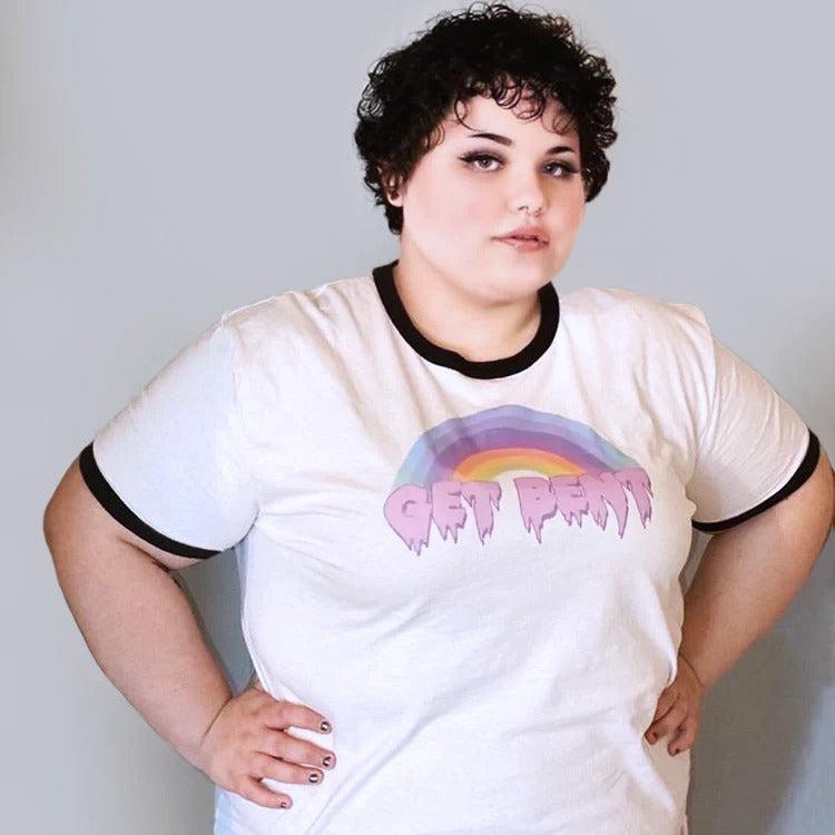 Pastel Get Bent Rainbow Tee-ESPI LANE
