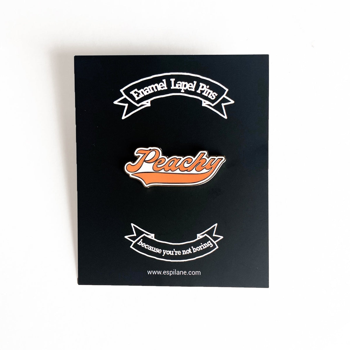 Peachy Enamel Lapel Pin-ESPI LANE