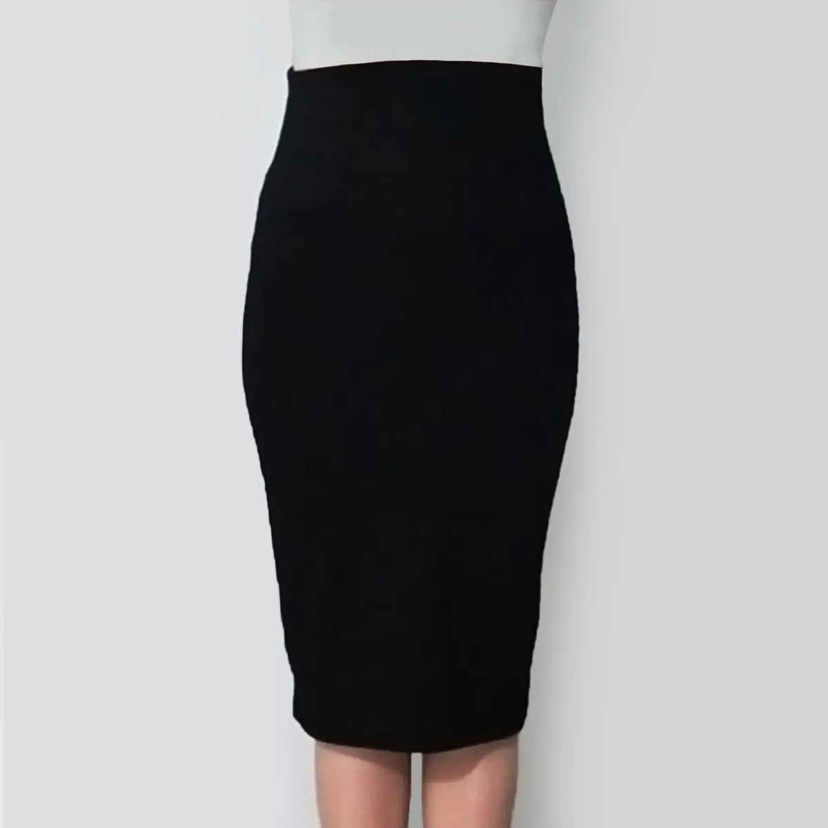 Black Knee Length Pencil Skirt