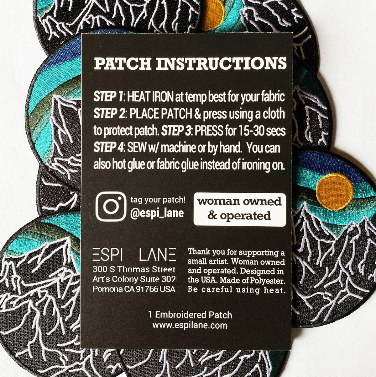 Retro Mountain Iron On Patch-ESPI LANE