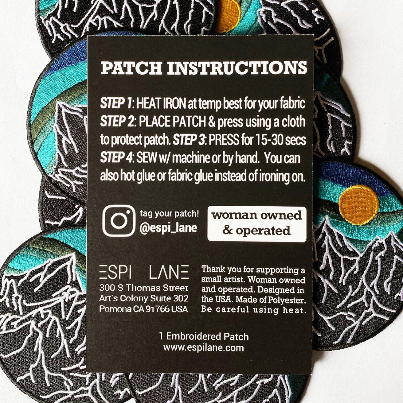 Retro Mountain Iron On Patch-ESPI LANE