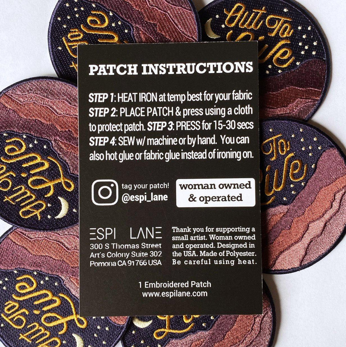 Retro Out to Live Iron On Patch-ESPI LANE