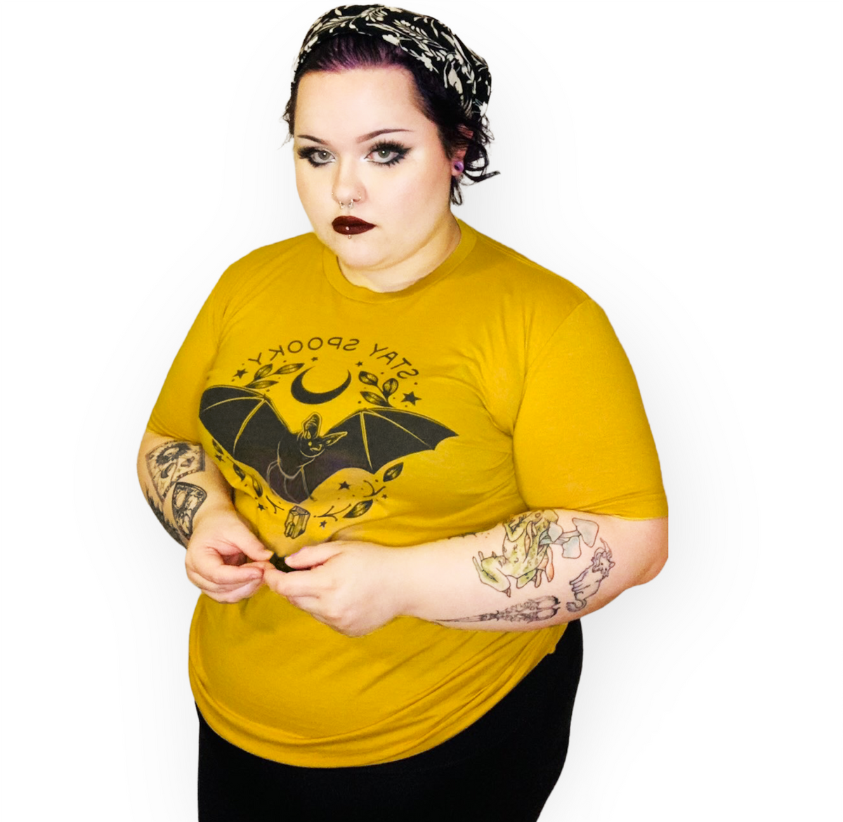 Revamped Bat Stay Spooky Graphic Shirt-ESPI LANE