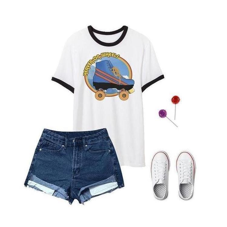 Roller Skate Heaven on Wheels Tee-ESPI LANE