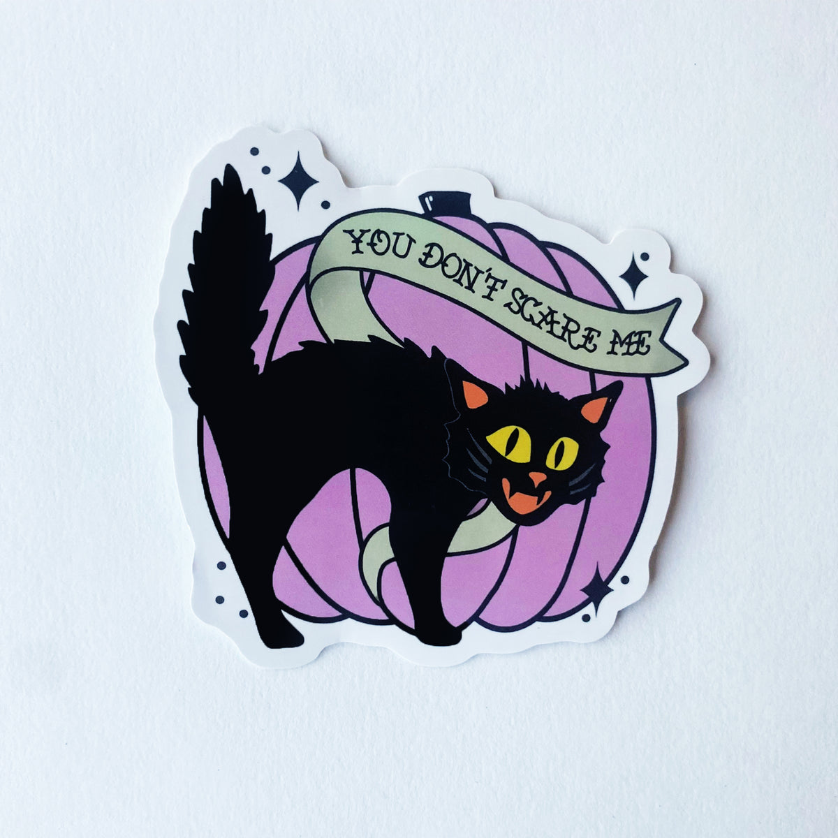 Scaredy Cat Pumpkin Halloween Decal Sticker-ESPI LANE