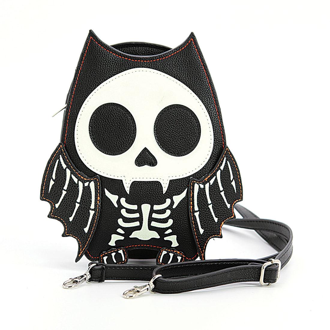 Glowing Skeleton Bat Crossbody Bag