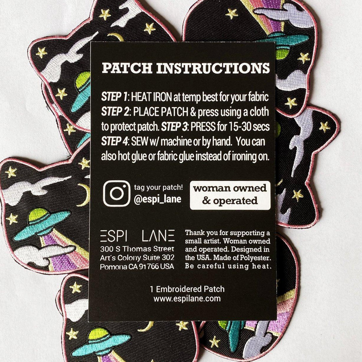 Space Cat Cute UFO Iron On Patch-ESPI LANE