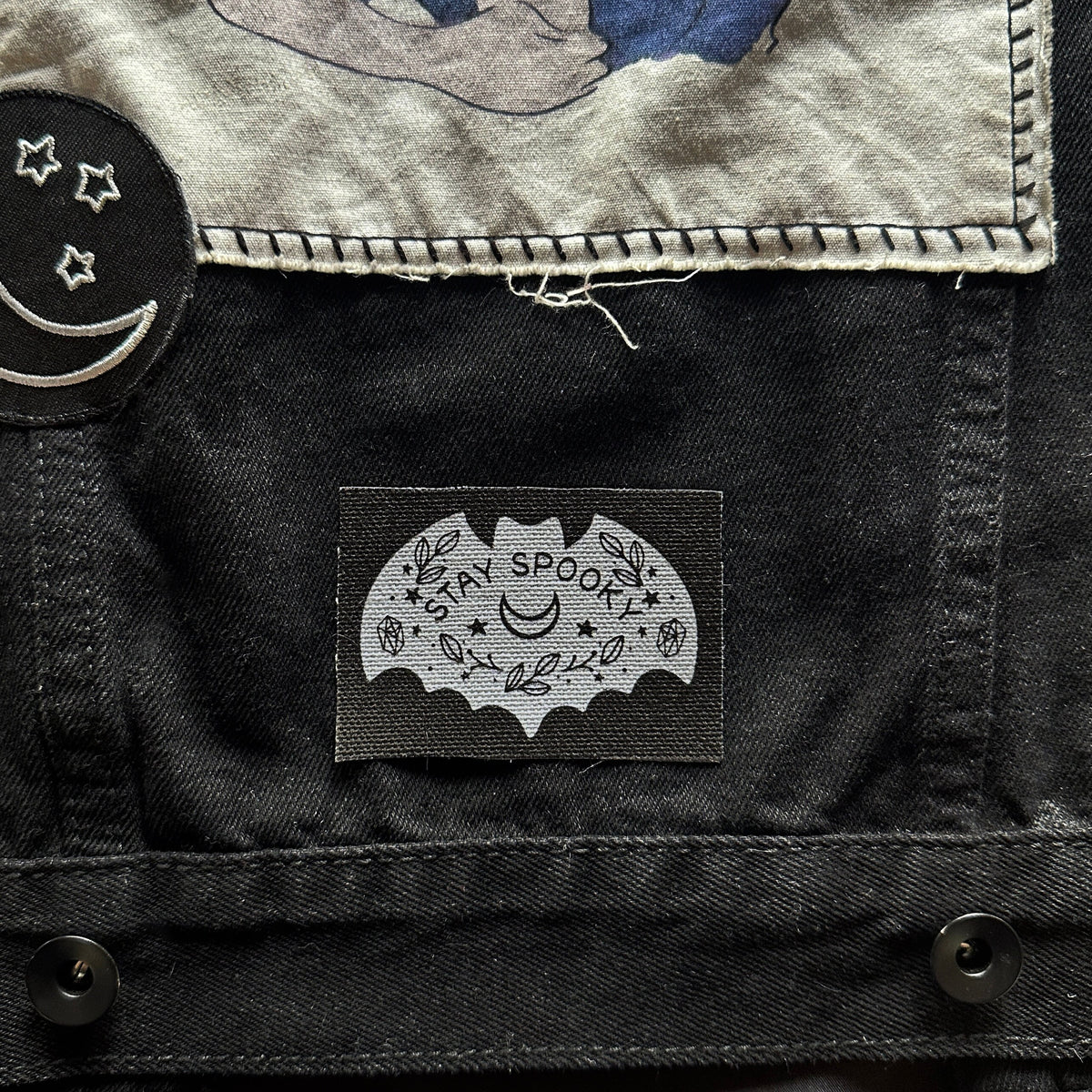 Stay Spooky Bat Fabric Patch-ESPI LANE