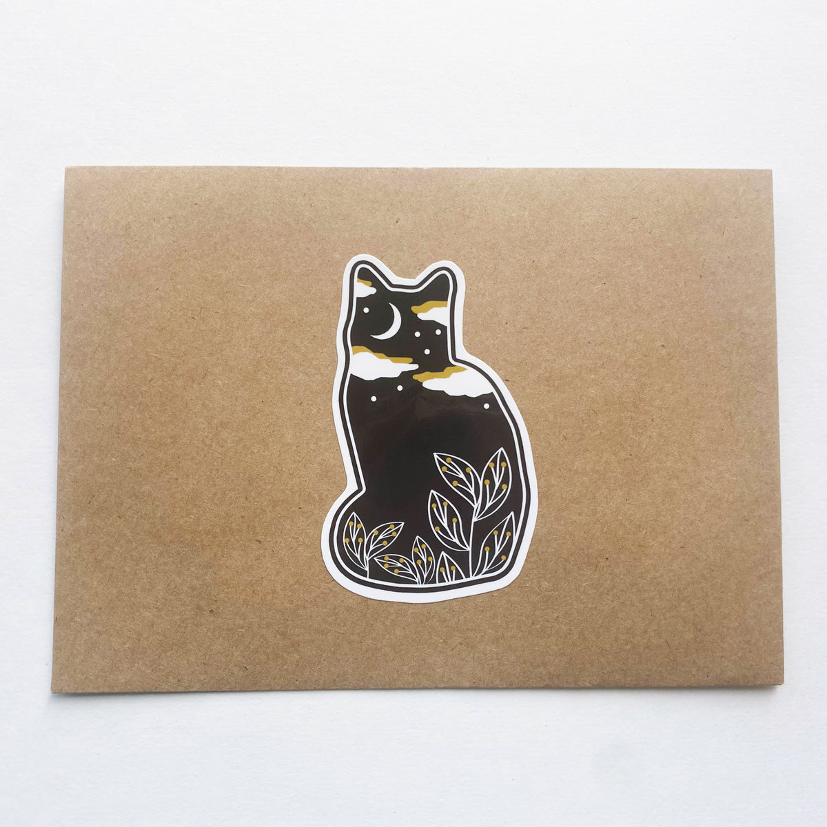 Nature Botanical Black Cat Decal Vinyl Sticker