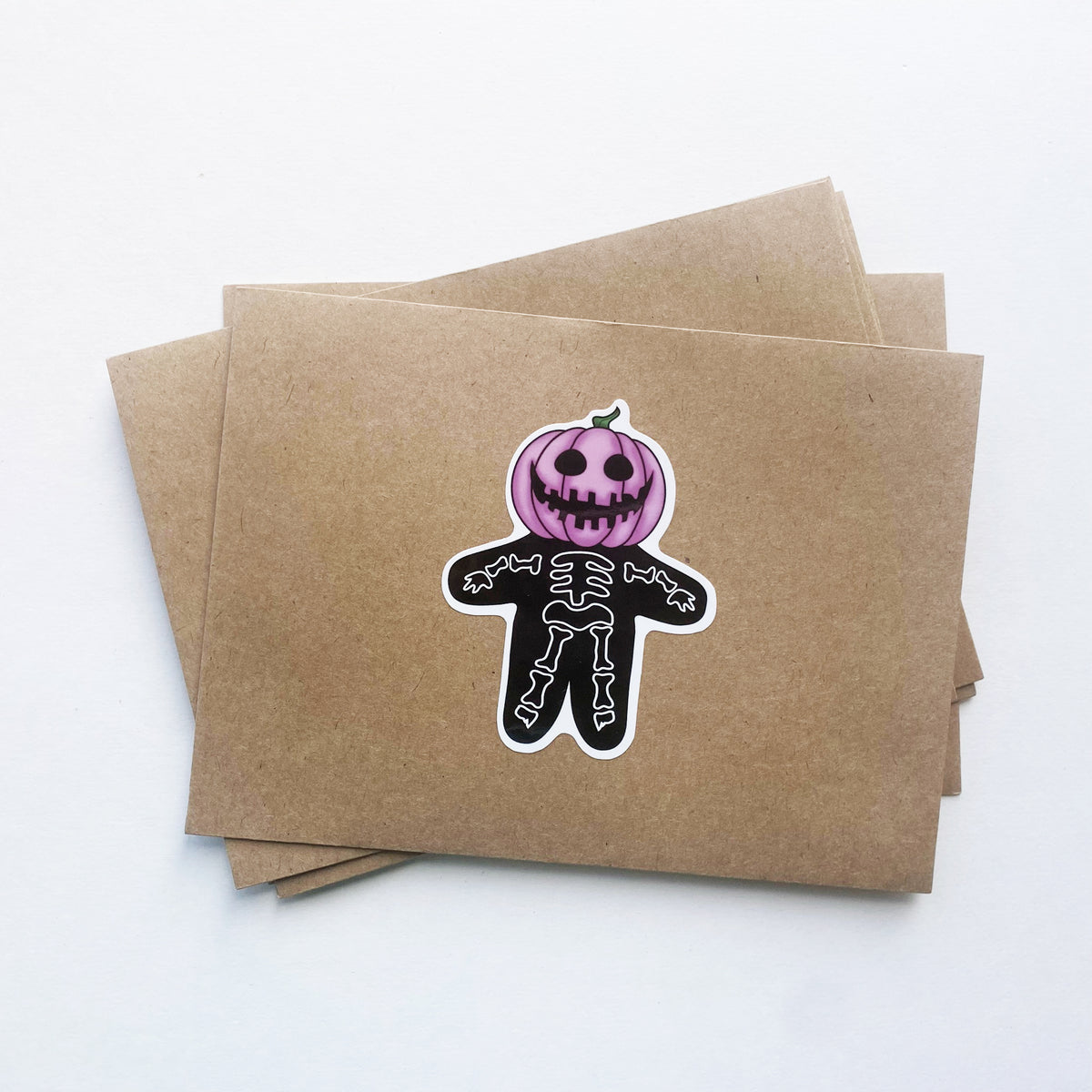 Halloween Pumpkin Skeleton Decal Vinyl Sticker