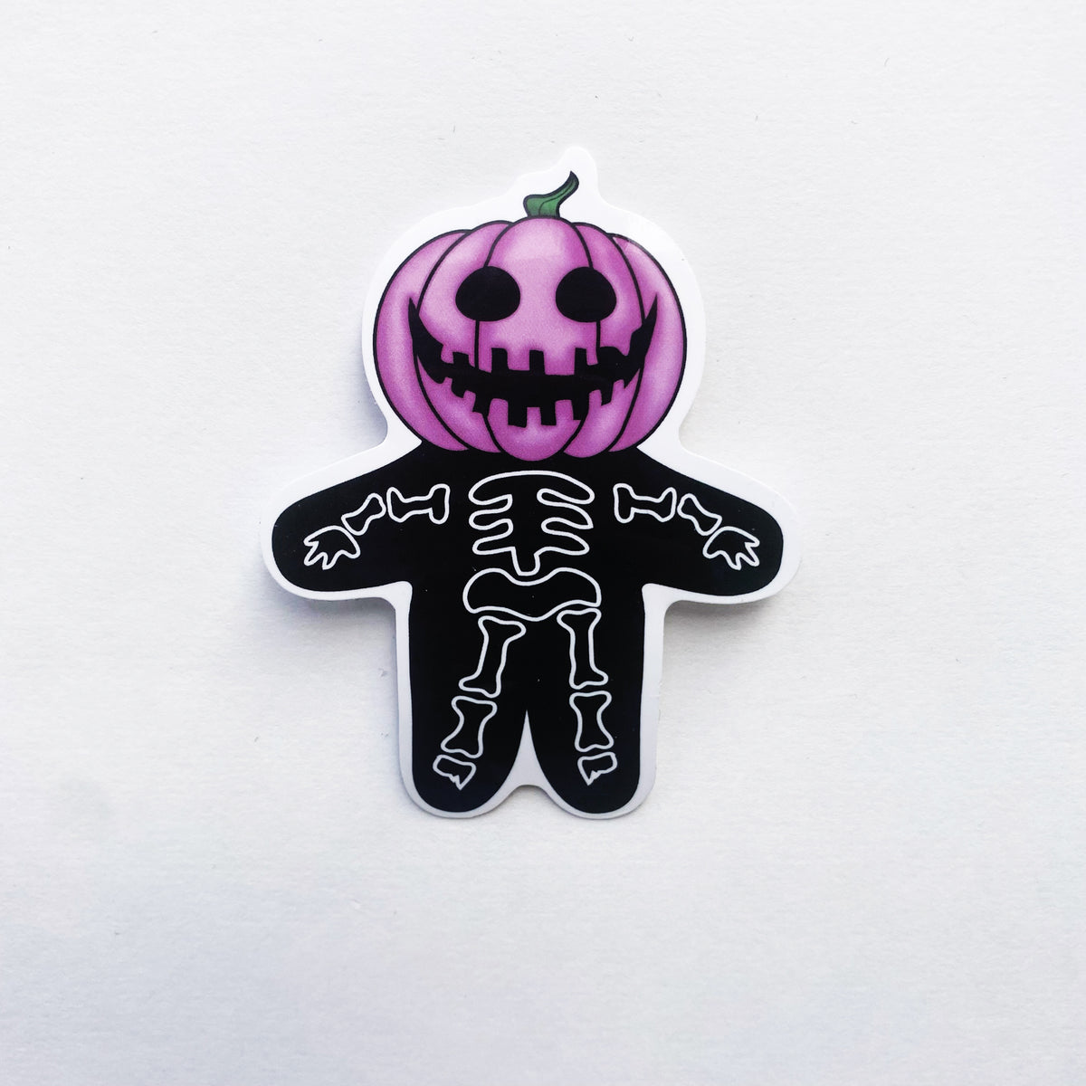 Halloween Pumpkin Skeleton Decal Vinyl Sticker