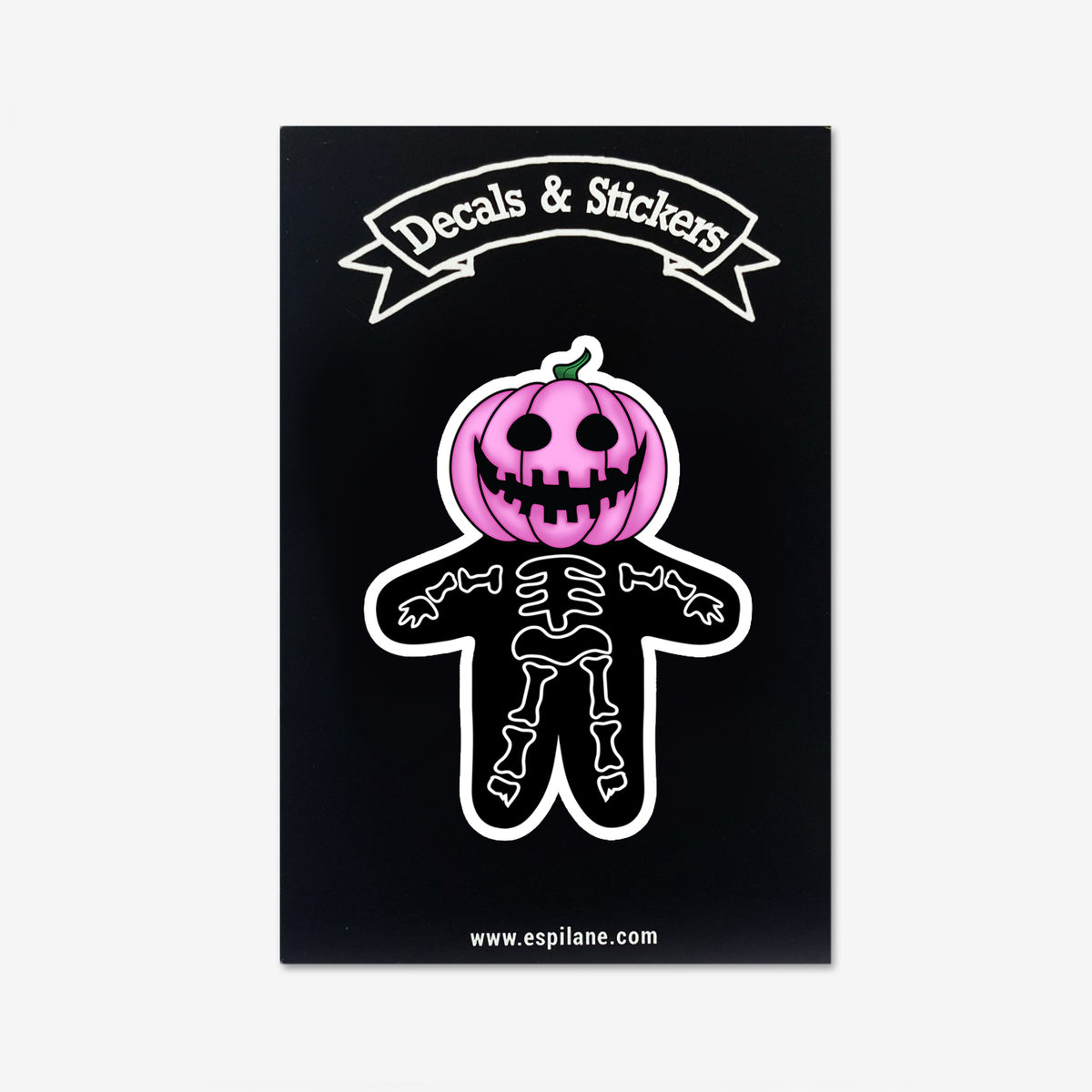 Halloween Pumpkin Skeleton Decal Vinyl Sticker
