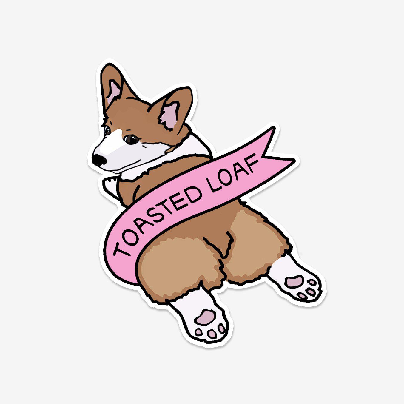 Toasted Loaf Cute Corgi Decal Sticker-ESPI LANE